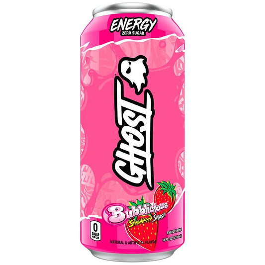 Ghost Bubblicious Strawberry Splash Energy Drink - Extreme Snacks