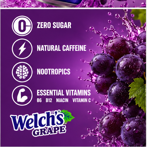 Ghost Welch's Grape zero sugar features