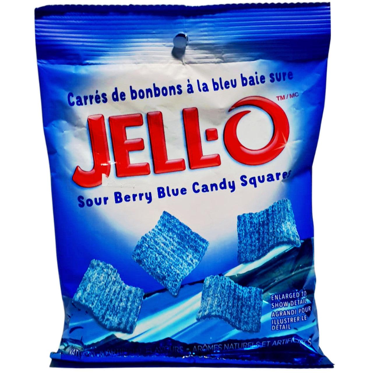 Jello Sour Berry Blue Square Candy Bag - Extreme Snacks