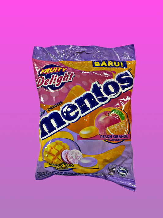 Mentos Mango Taro & Peach Orange Candy Bag 121.5G - Extreme Snacks