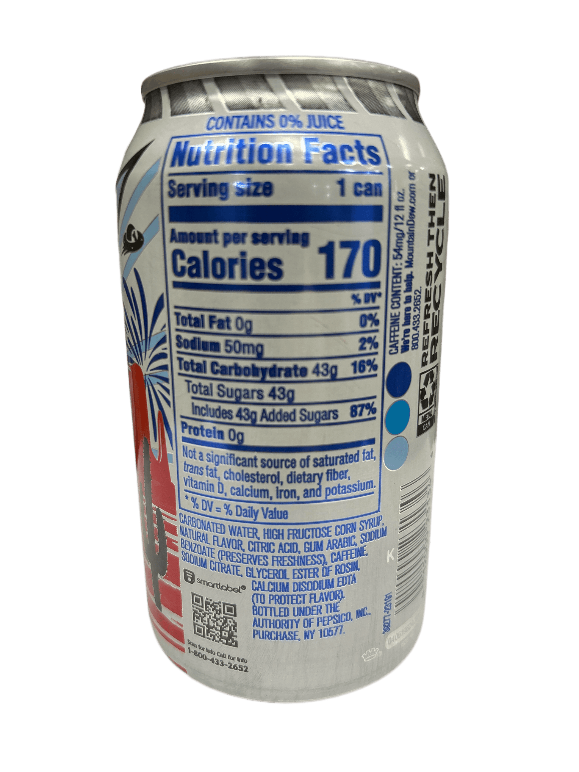 Mountain Dew Freedom Fusion Can 355ML - Extreme Snacks