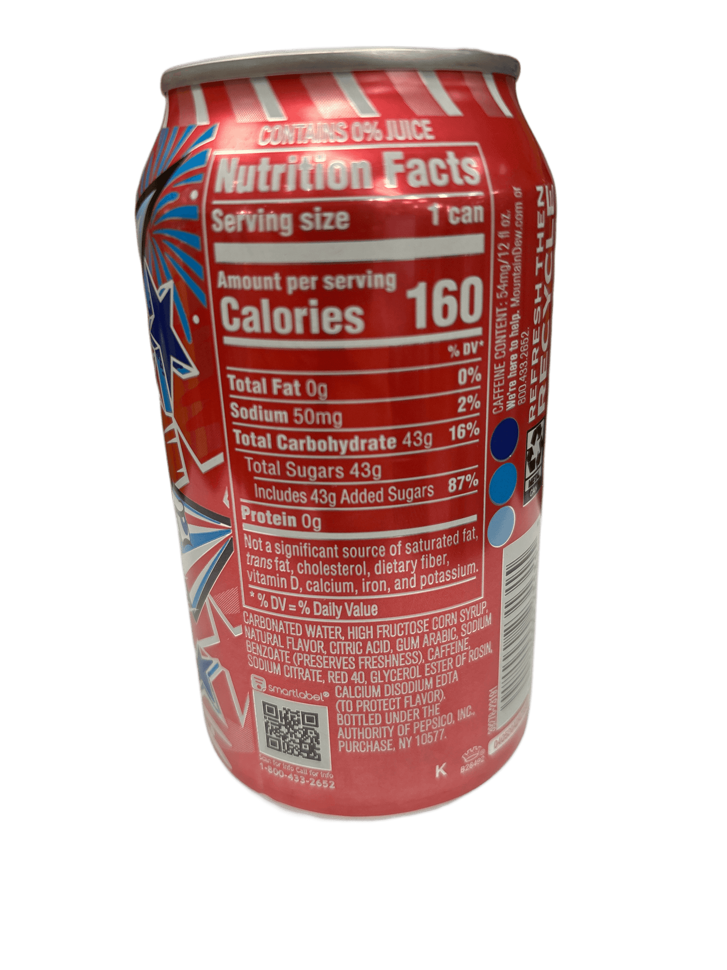 Mountain Dew Star Spangled Splash Can 355ML - Extreme Snacks