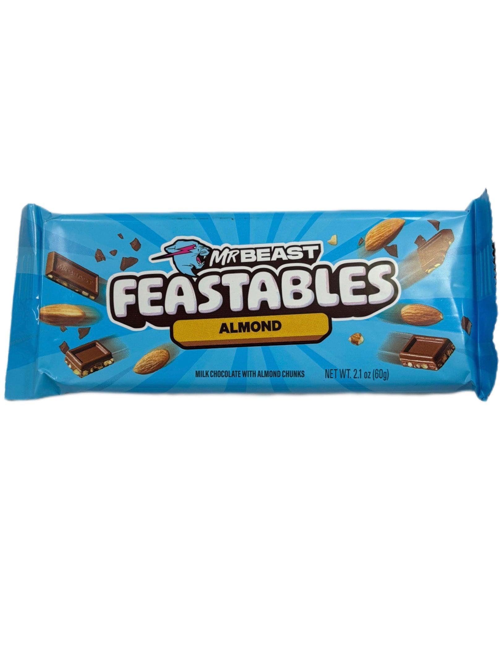 Mr. Beast Feastables Almond Chocolate Bar 60G New Design - Extreme Snacks