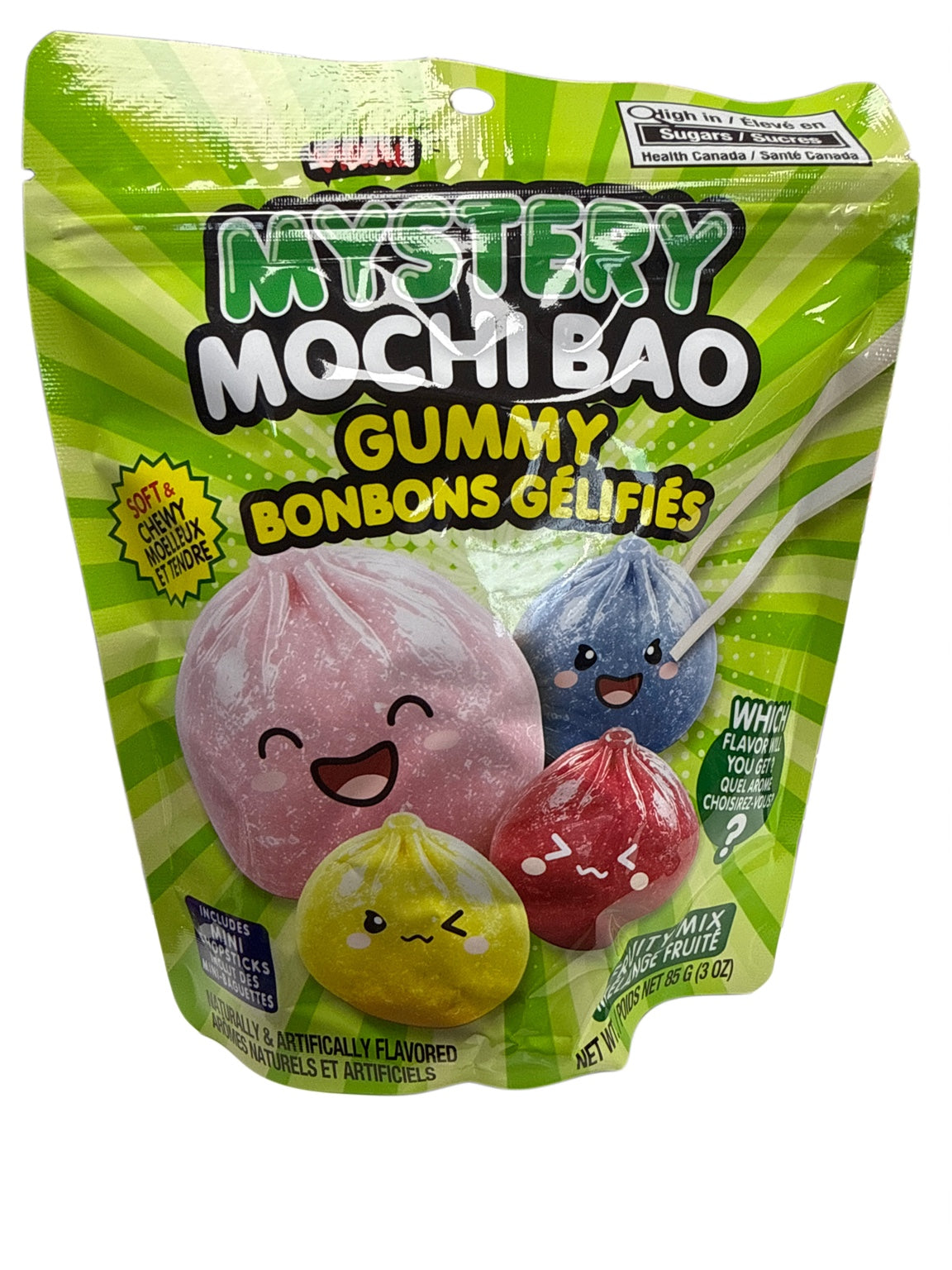 Mystery Mochi Bao Gummy Candy 85G Canadian Edition front packaging
