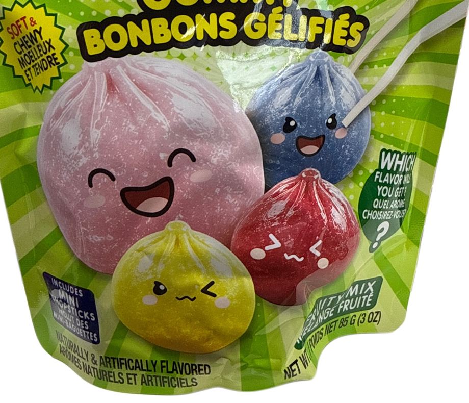 Mystery Mochi Bao assorted fruit gummy candy illustration
