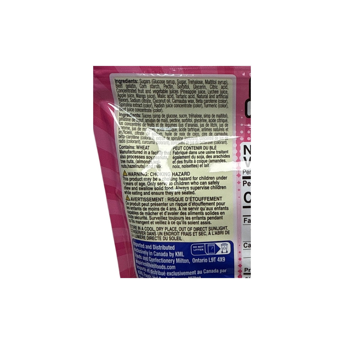 Mystery Mochi Bao Tropical 85G - Ingredients and allergen label close-up