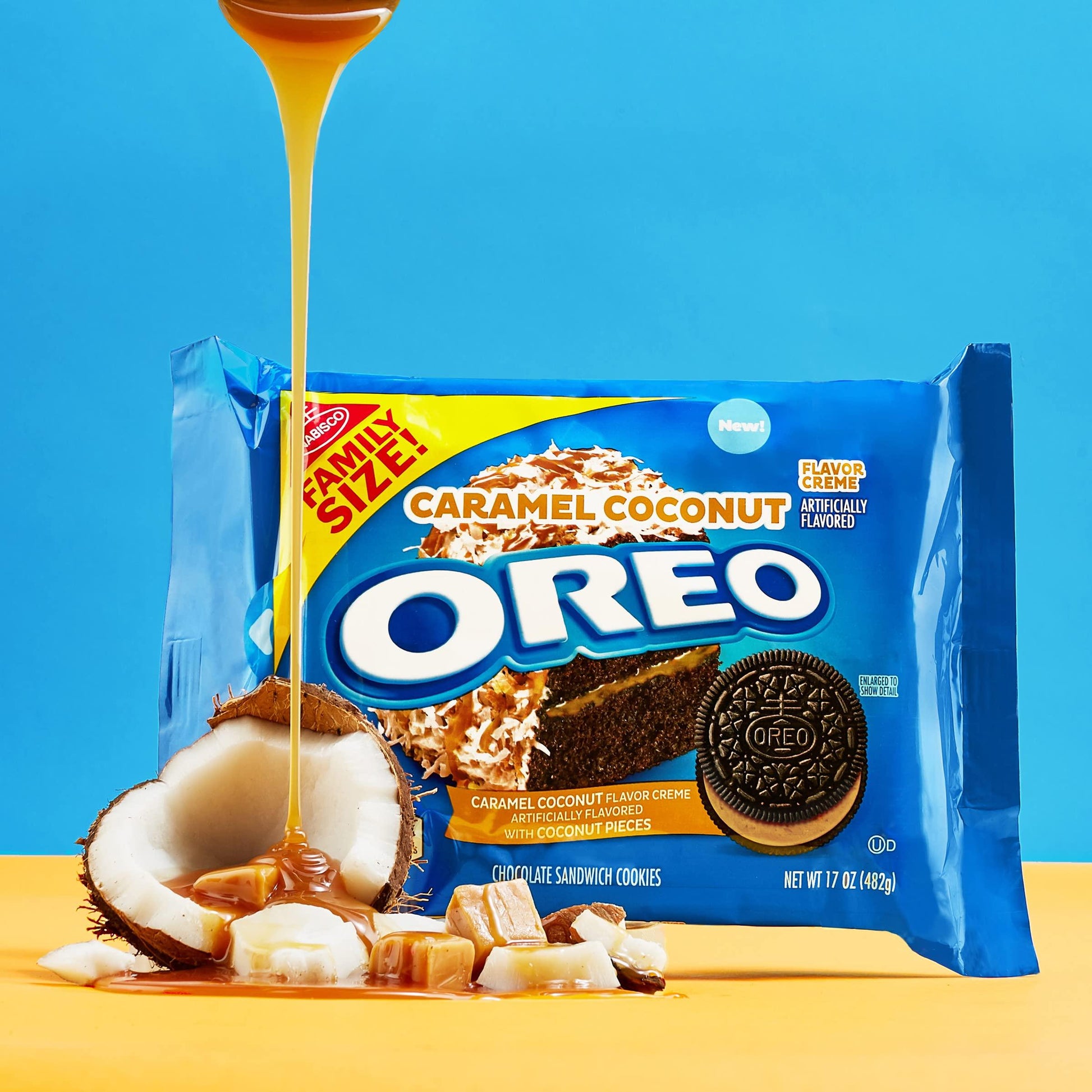 Oreo Caramel Coconut Family Size - 482G - Extreme Snacks