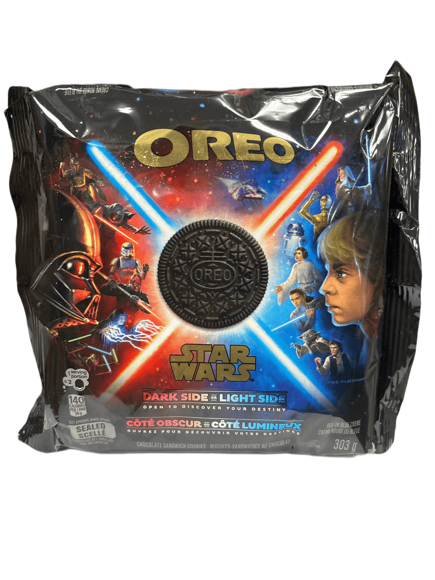 Oreo Stars Wars Dark Side or Light Side Cookies 303G - Extreme Snacks