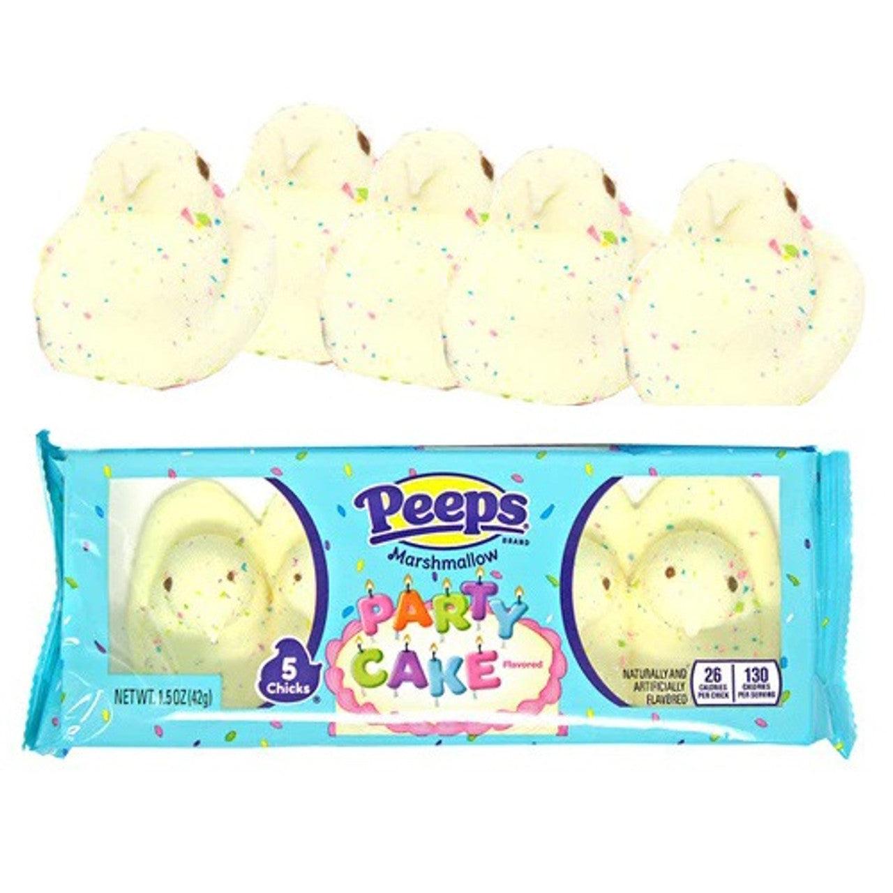 Peeps Marshmallow Party Cake Chicks 5 PK - Extreme Snacks