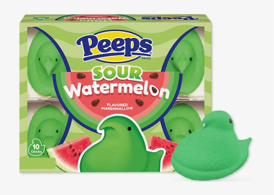 Peeps Marshmallow Sour Watermelon Chicks 5 PK - Extreme Snacks