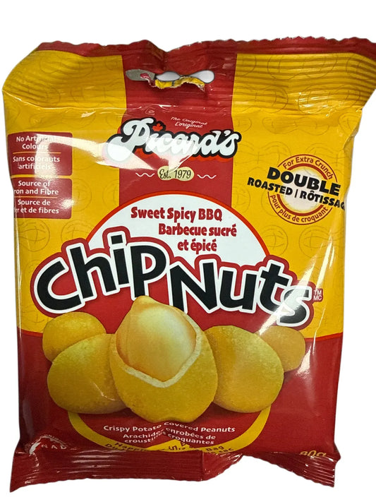 Picards Sweet Spicy BBQ Chip Nuts 80G Canadian Edition front packaging photo 1