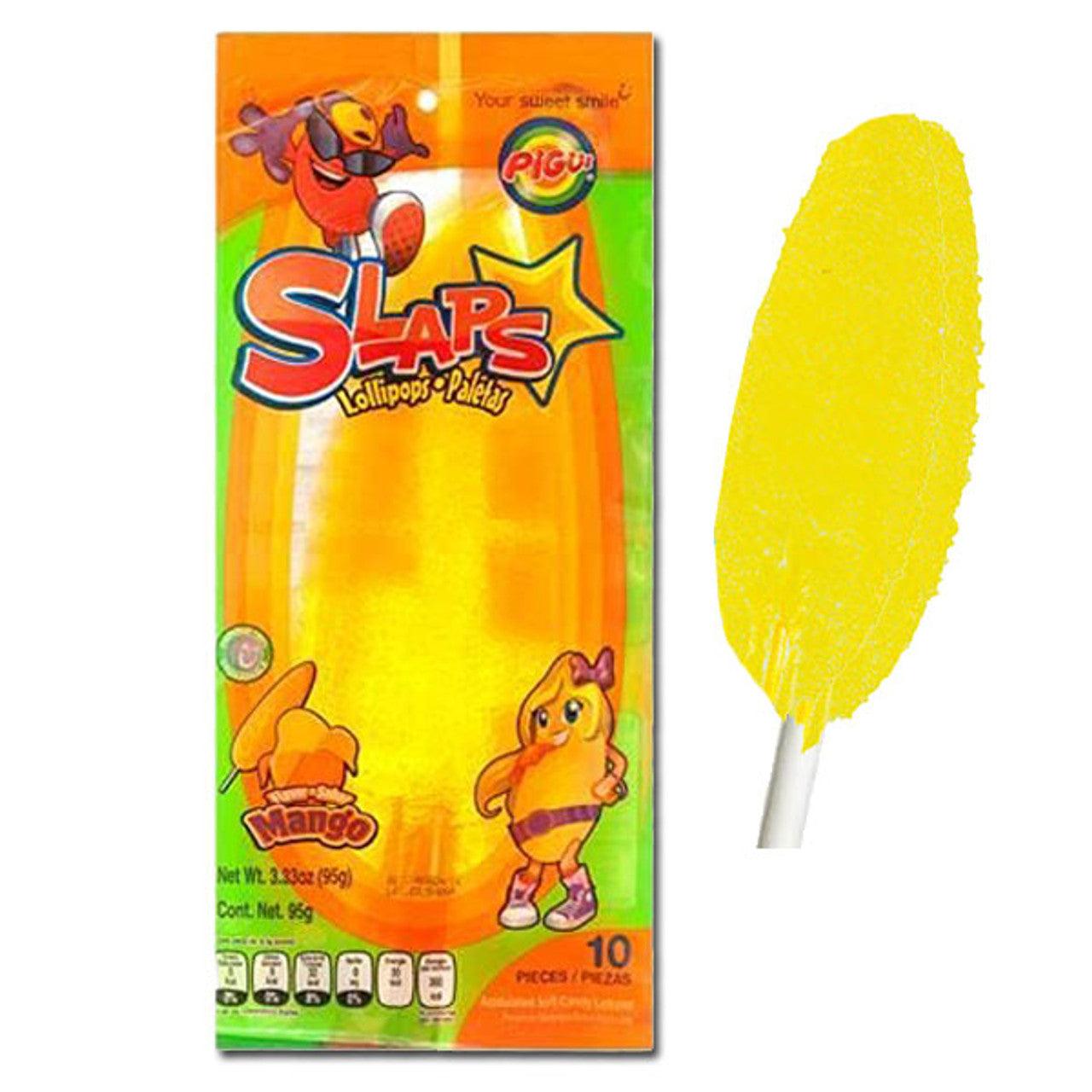 Pigüi Slaps Taffy Lollipops 10 Pack - Mango (95g): Mexican - Extreme Snacks