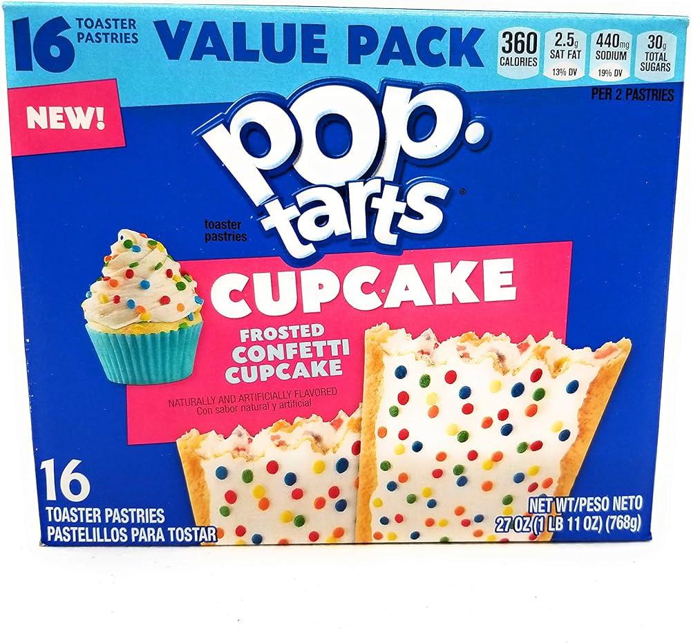 Pop Tarts - Frosted Confetti Cupcakes 16 Toaster Value Pack - Extreme Snacks