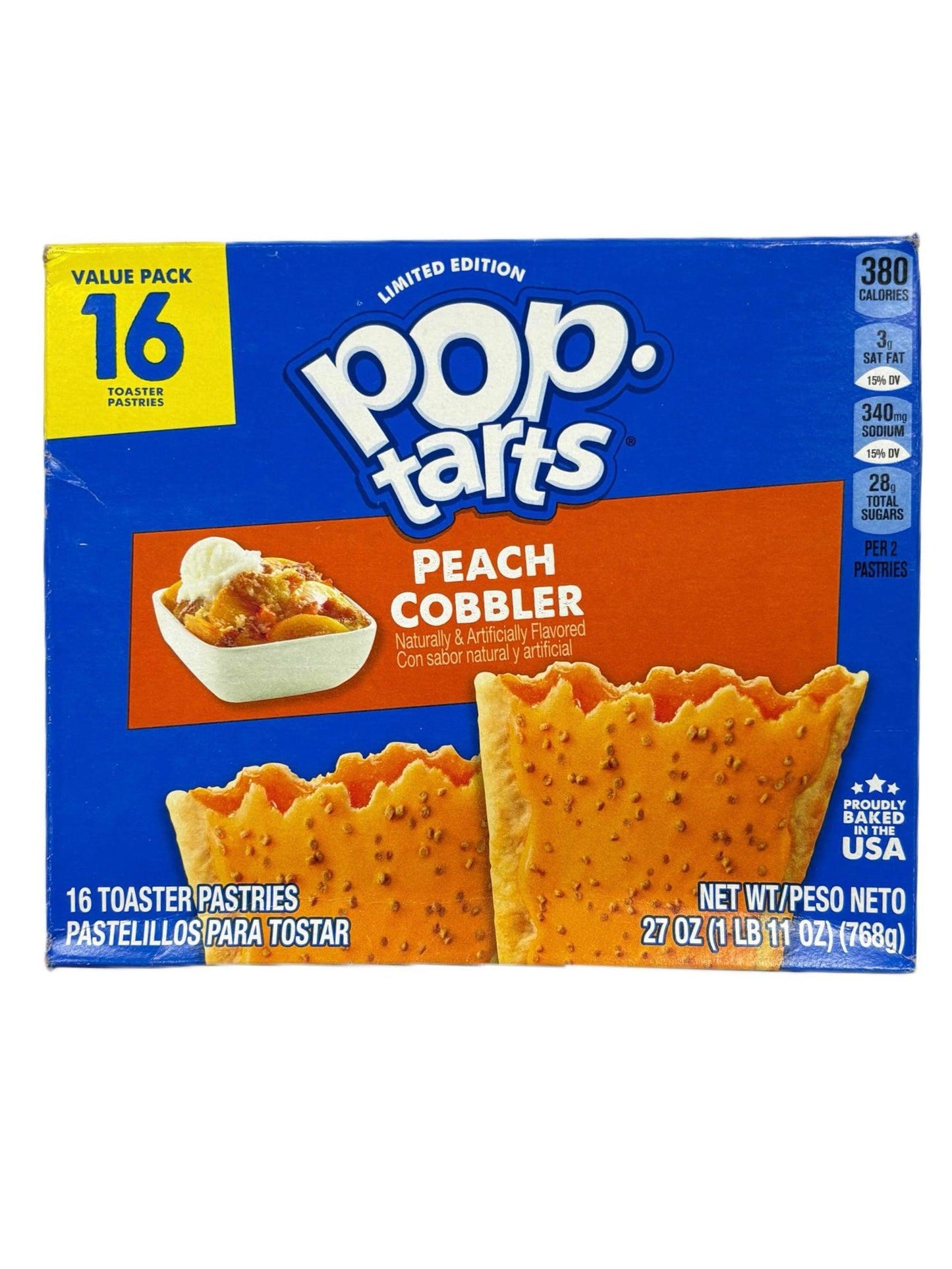 Pop Tarts - Peach Cobbler 16 Pack - Extreme Snacks