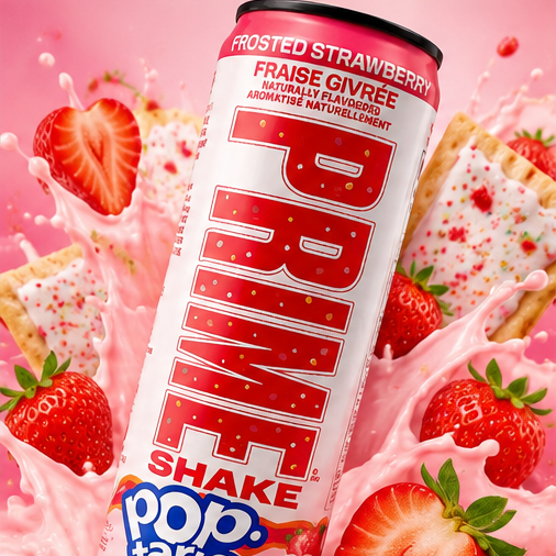 PRIME Pop-Tarts Frosted Strawberry protein shake strawberry splash