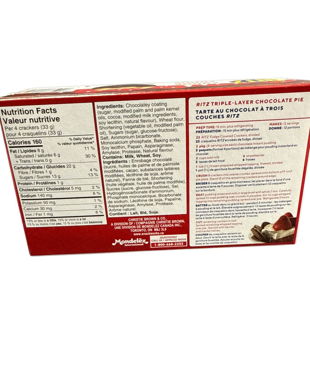 Ritz Fudge Covered Biscuits 212G Canadian Edition packaging image 4
