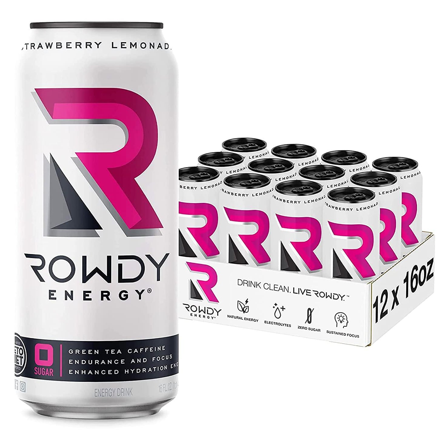 Rowdy Energy Drink Strawberry Lemonade - Extreme Snacks