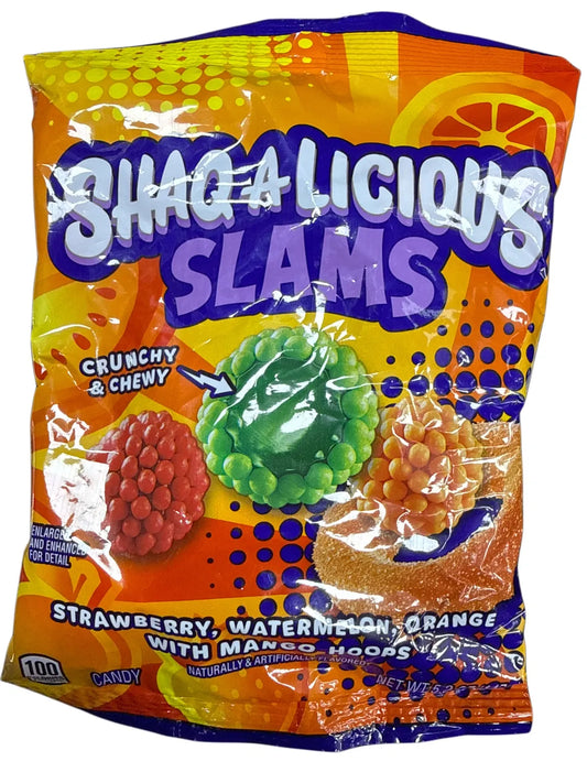 Shaq A Licious Gummy Slams 147G U.S Edition front candy bag 1