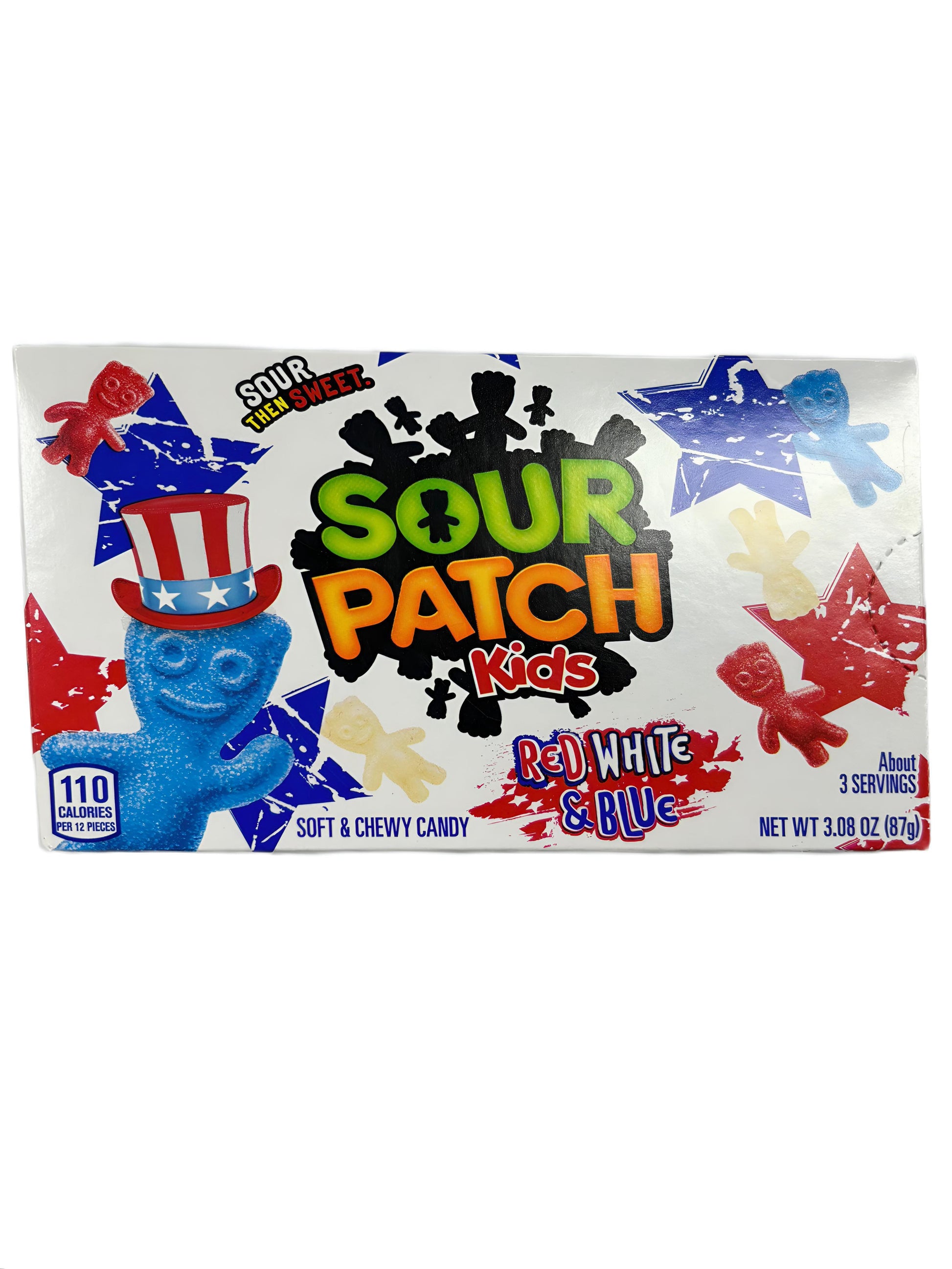 Sour Patch Kids Red White & Blue Theatre Box 3.08OZ - Extreme Snacks