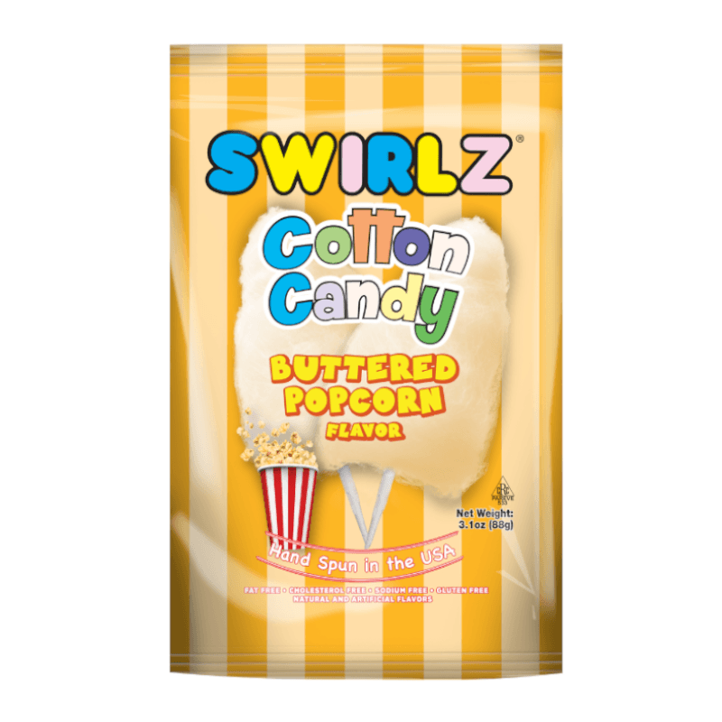 Swirlz Cotton Candy Buttered Popcorn Flavor - Extreme Snacks