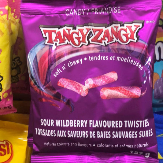 Tangy Zangy Sour Wild Berry Flavored Twisties 127G - Extreme Snacks