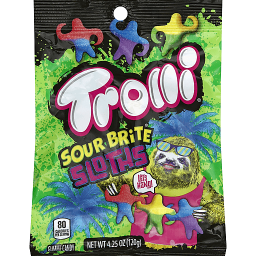 Trolli Sour Brite Sloths Candy Bag - Extreme Snacks