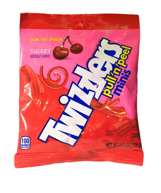 Twizzlers Pull n Peel Minis Cherry Bag 3.75OZ - Extreme Snacks