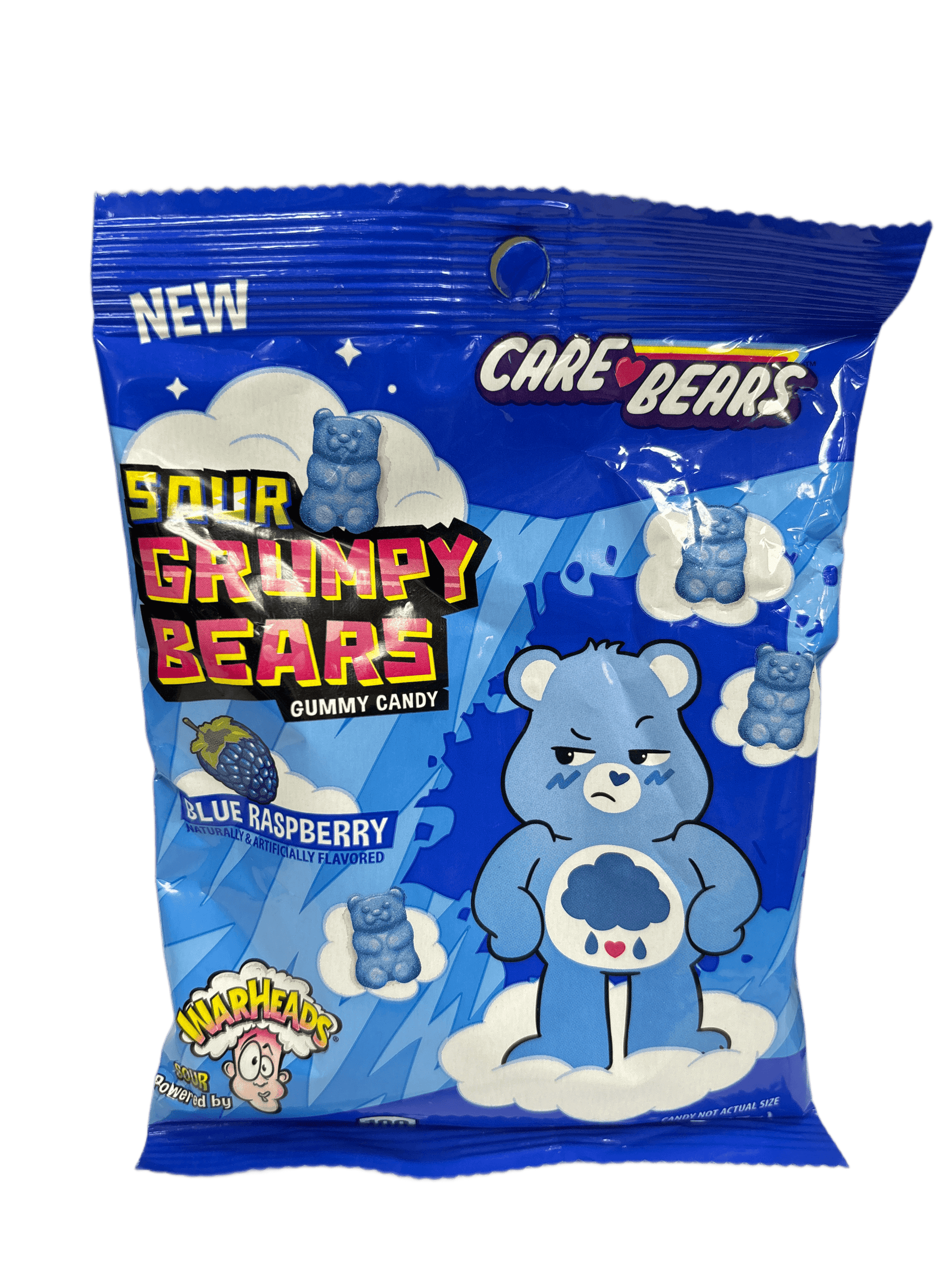 Warheads Care Bears Sour Grumpy Bears 4.5OZ - Extreme Snacks